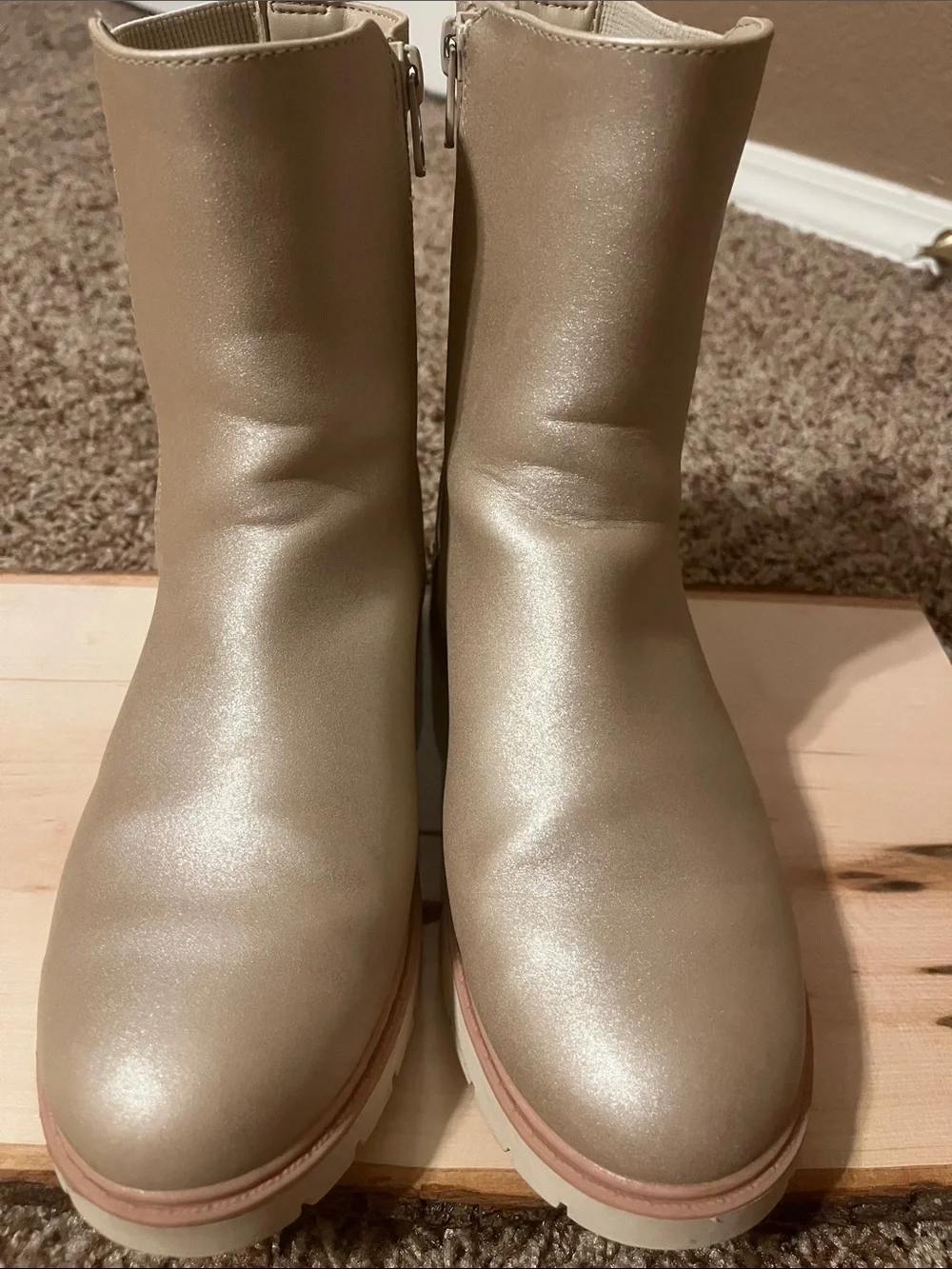 Art Class Girls Gold Shimmer Boots